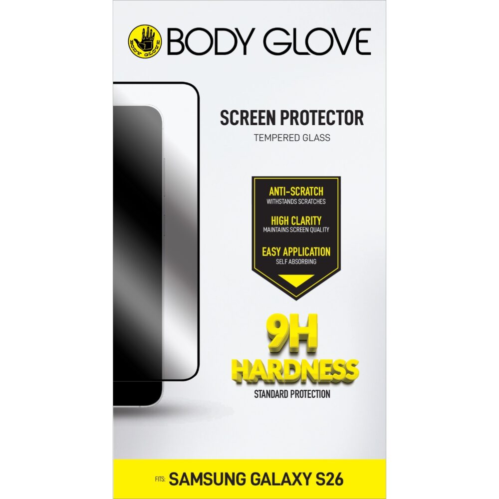 Samsung Galaxy S26 Body Glove Tempered Glass Screen Protector – Black Border