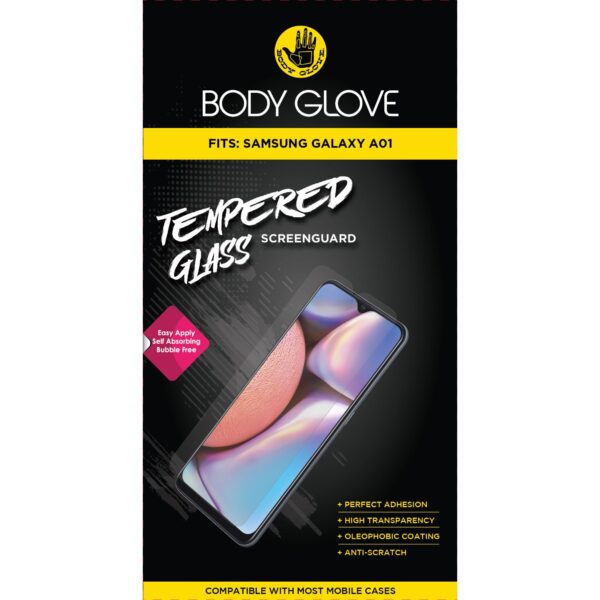 Body Glove Tempered Glass Screen Protector for the Samsung Galaxy A01 Clear