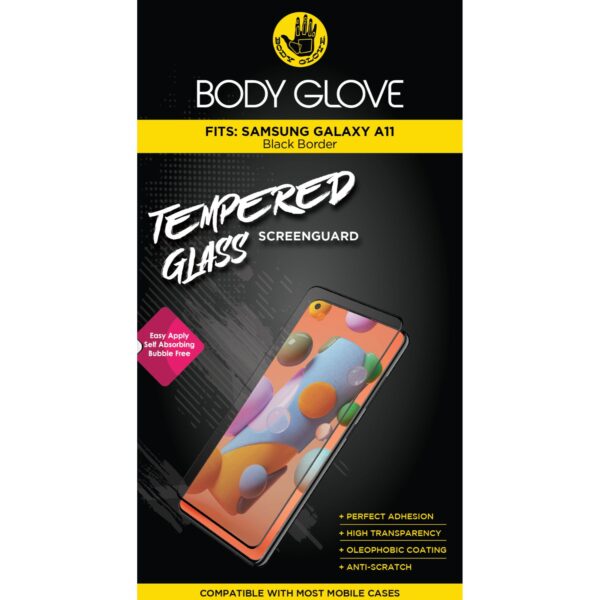 Body Glove Tempered Glass Screen Protector for the Samsung Galaxy A11 Clear