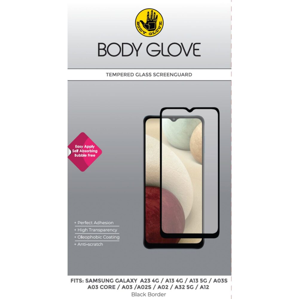 Body Glove Tempered Glass Screen Protector for the Samsung Galaxy A04s / A04 / A13 5G/ A23 4G / A03s / A12 / Galaxy A32 5G / A02 / A02s Clear