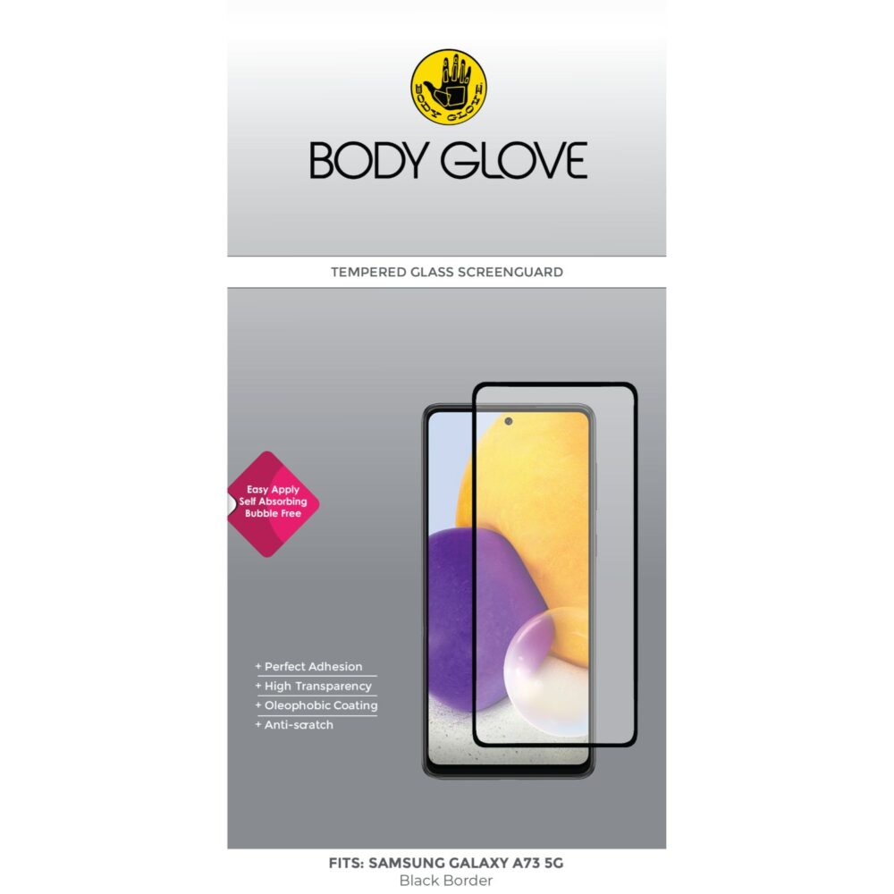 Body Glove Tempered Glass Screen Protector for the Samsung Galaxy A73 5G Clear
