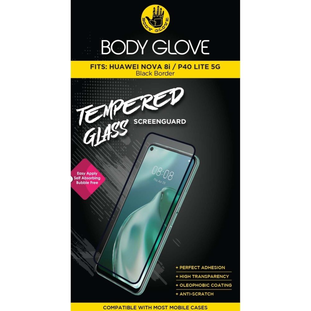 Body Glove Tempered Glass Screen Protector for the Huawei nova 8i / P40 Lite 5G Clear