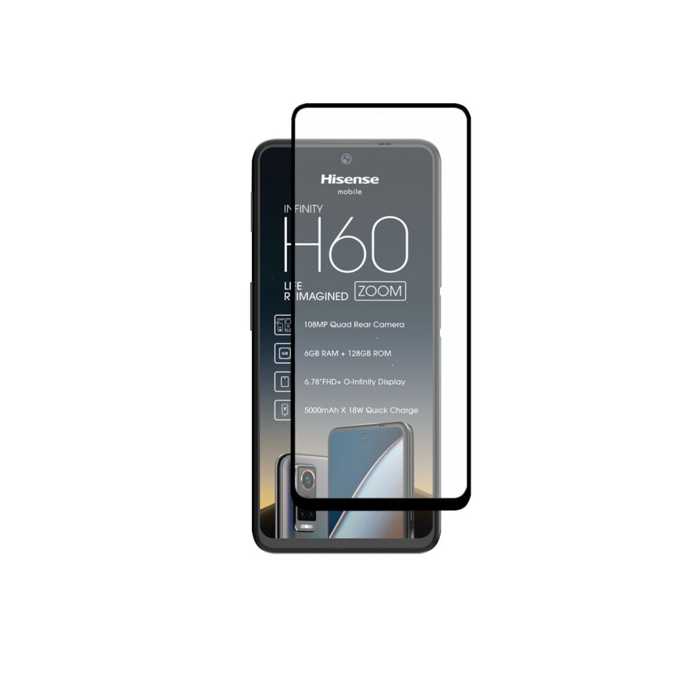 Hisense H60 Zoom Clear Body Glove Tempered Glass Screen Protector
