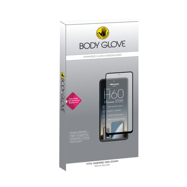 Clear Body Glove Tempered Glass Screen Protector for the Hisense H60 Zoom