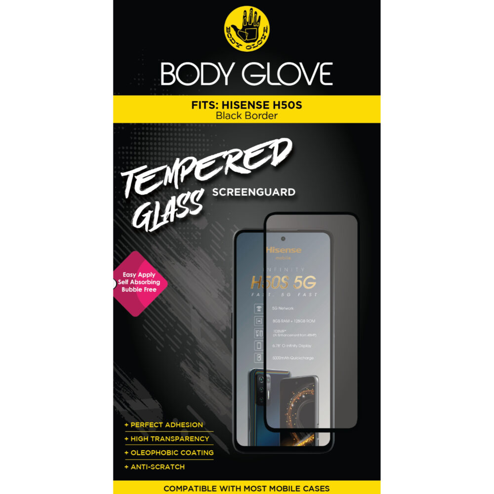 Body Glove Tempered Glass Screen Protector for the Hisense H50S Clear