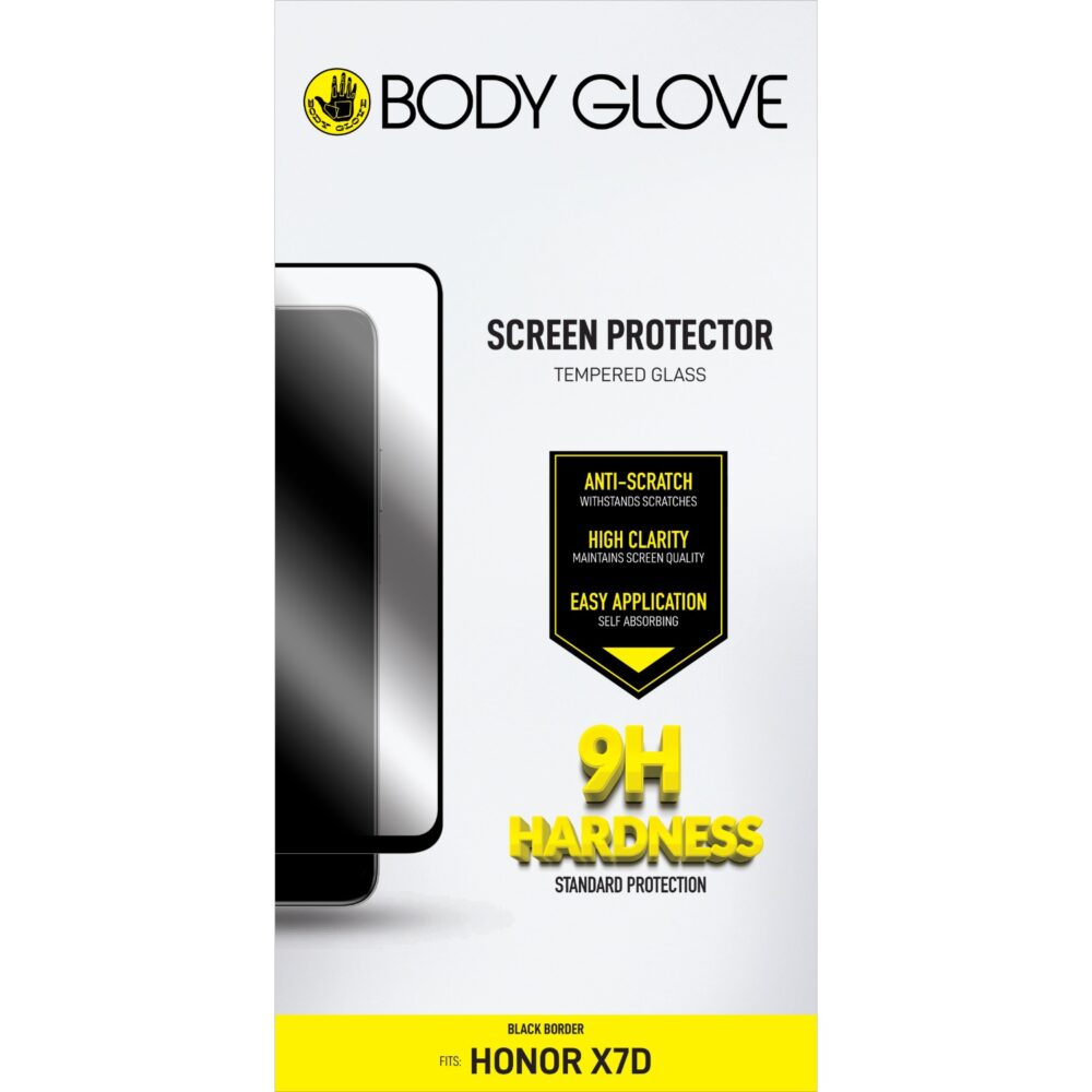 HONOR X7d Body Glove Tempered Glass Screen Protector – Black Border