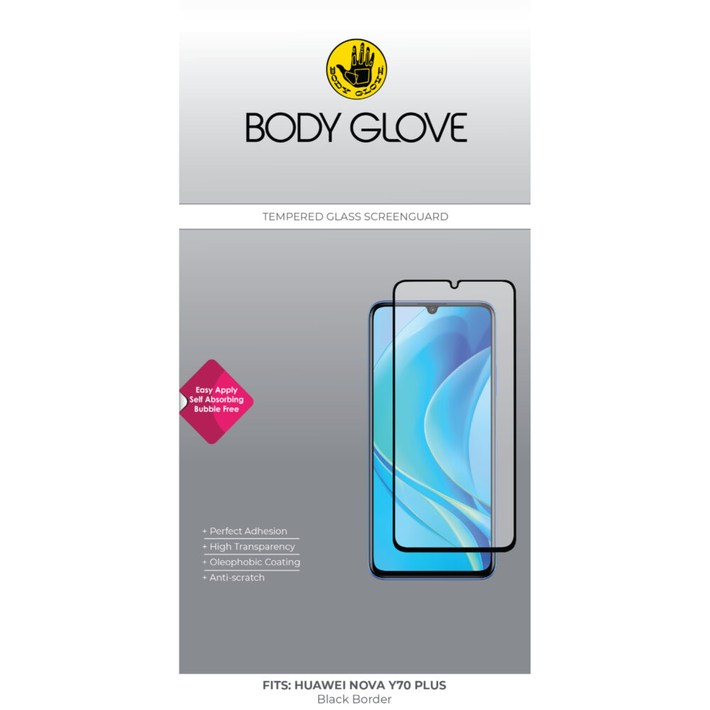 Body Glove Tempered Glass Screen Protector for the Huawei nova Y70/Y70 Plus Clear