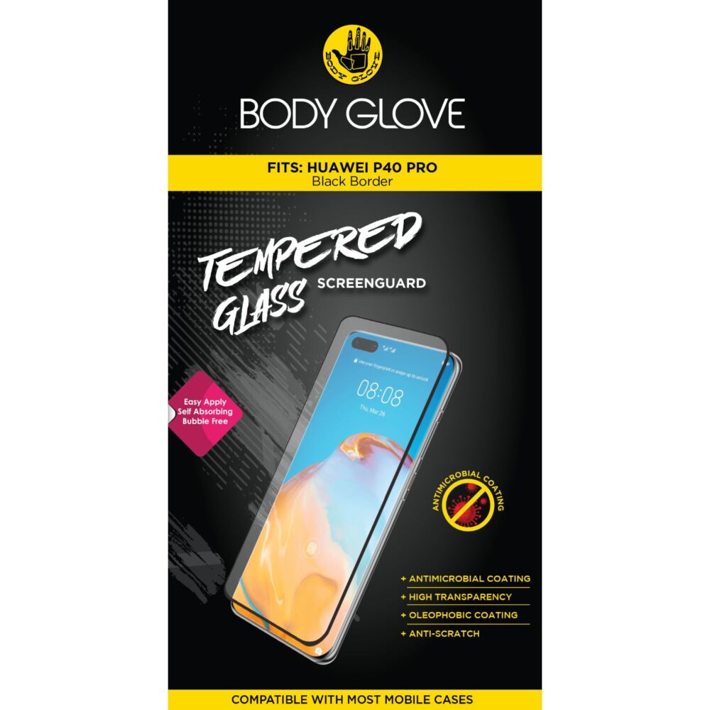 Body Glove Tempered Glass Screen Protector for the Huawei P40 Pro Clear