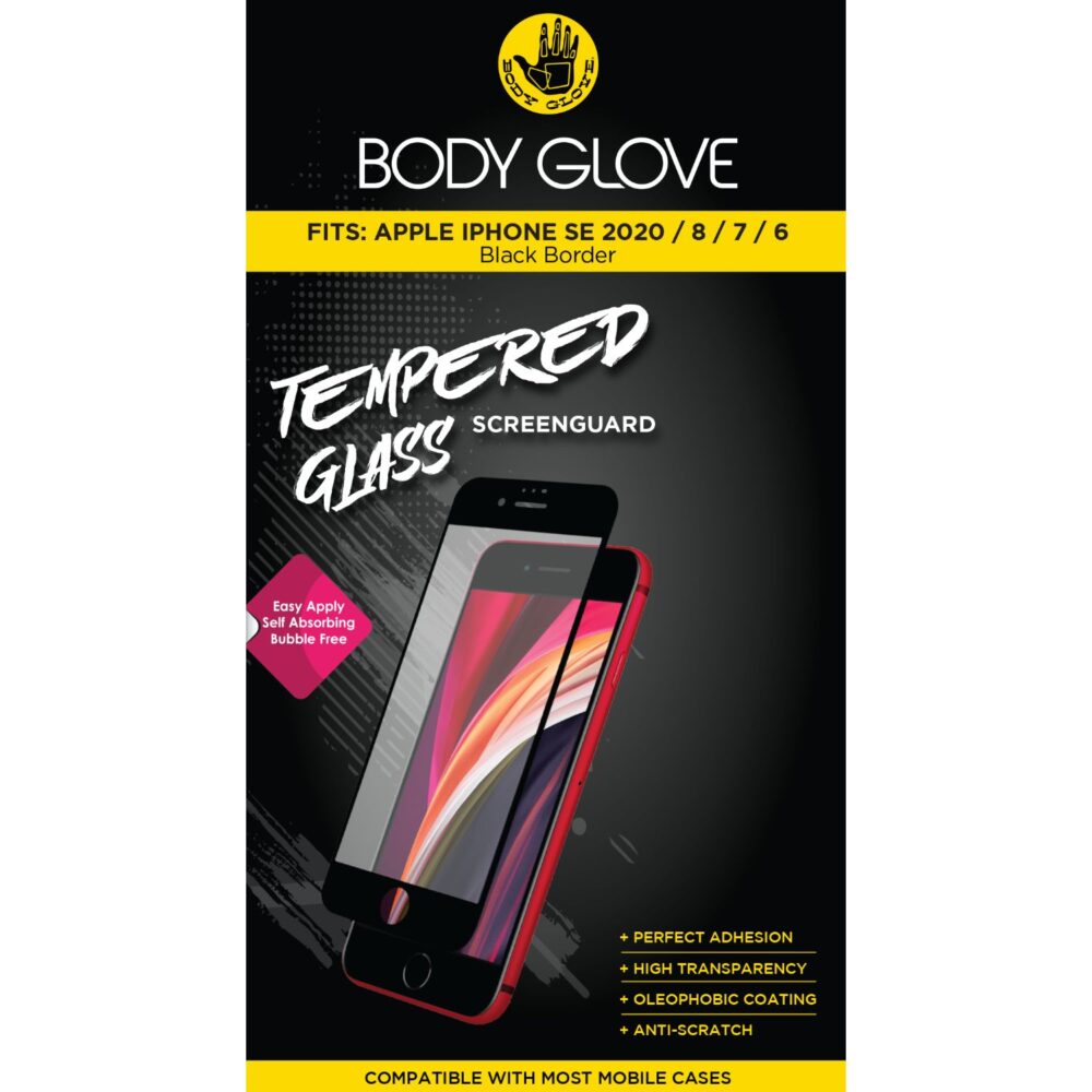 Body Glove Tempered Glass Screen Protector for the Apple iPhone SE (2020) Clear