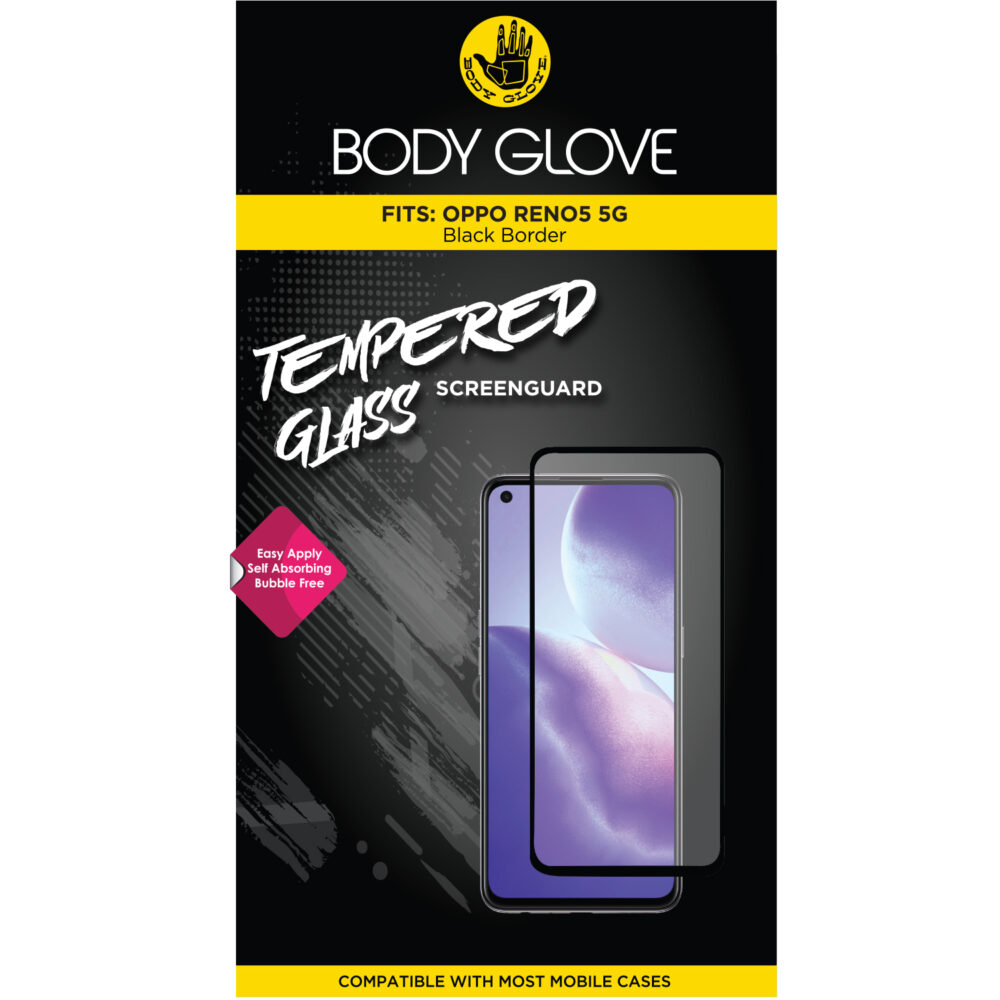 Body Glove Tempered Glass Screen Protector for the Oppo Reno5 5G Clear