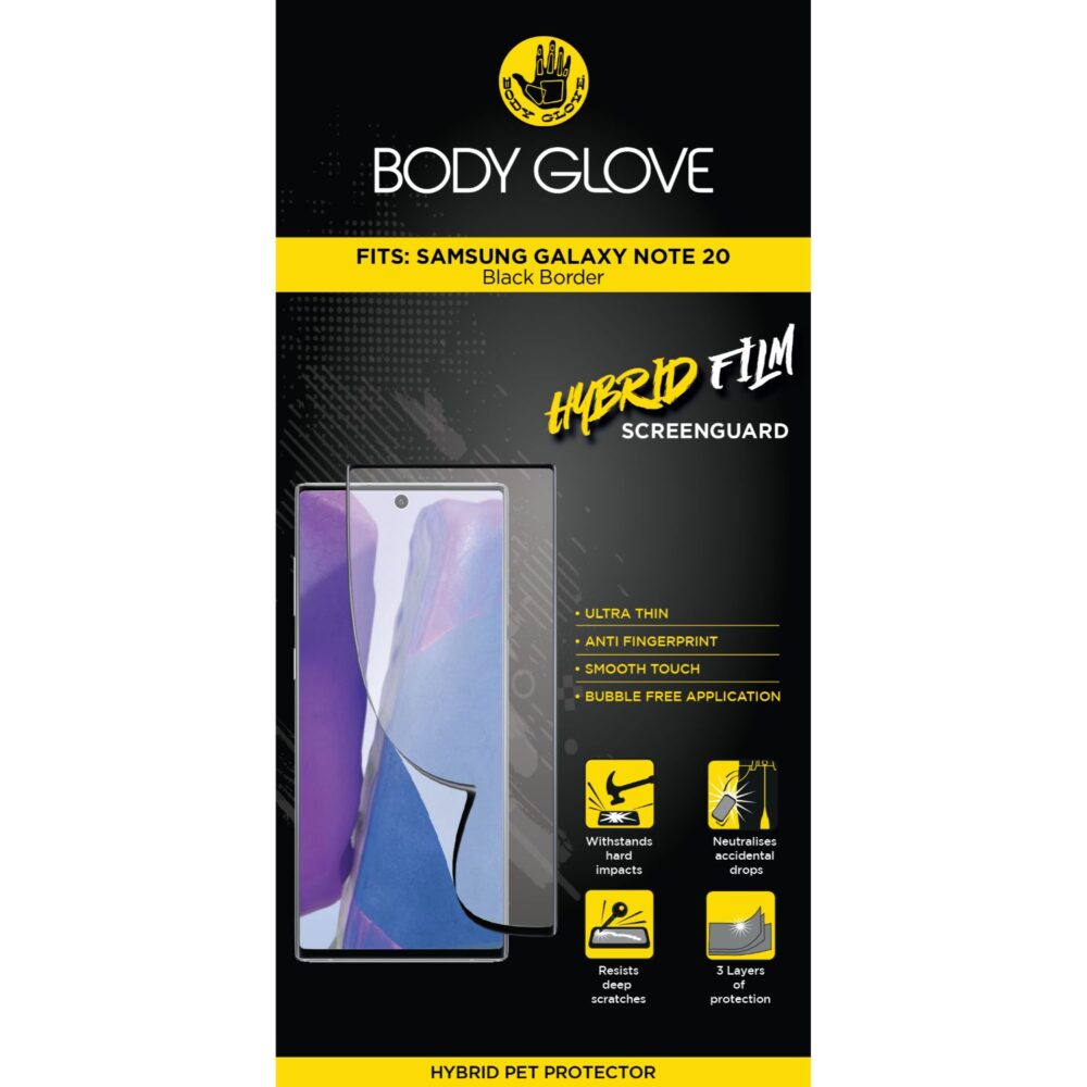 Body Glove Hybrid Film Screen Protector for the Samsung Galaxy Note20 Clear