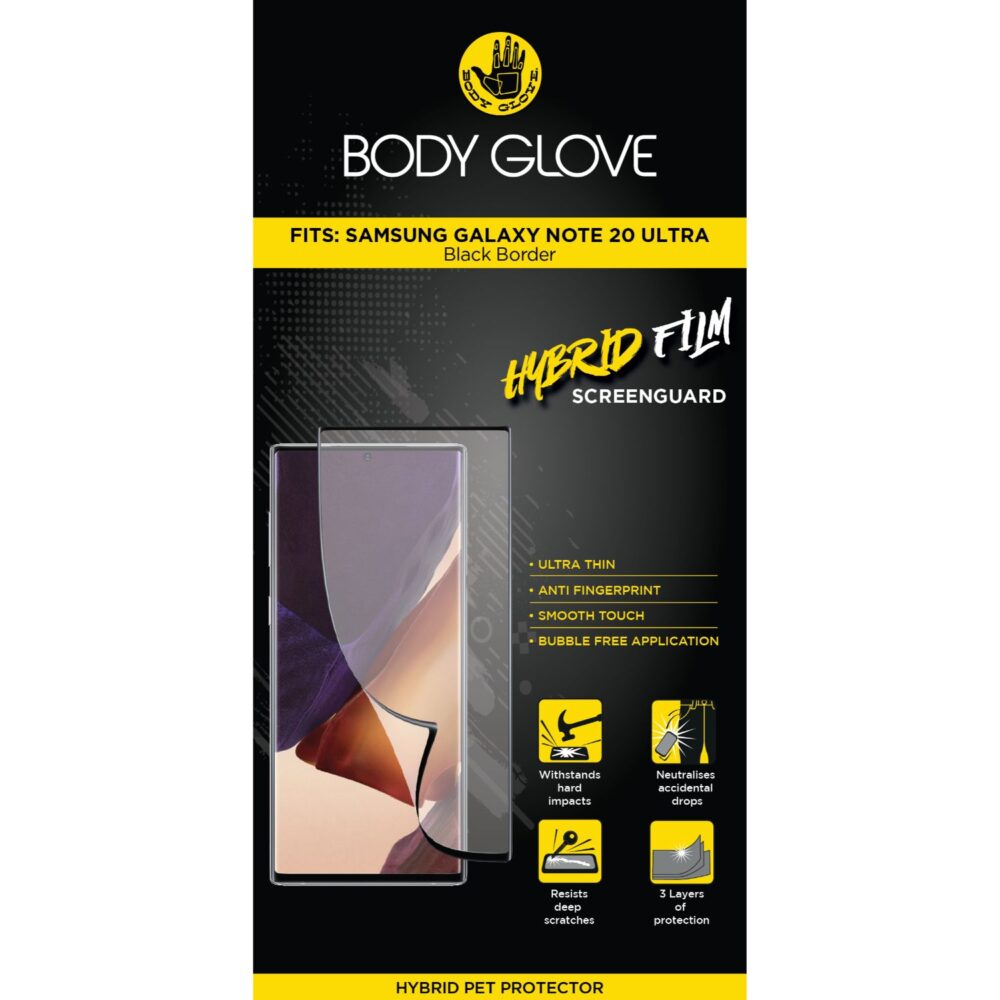 Body Glove Hybrid Film Screen Protector for the Samsung Galaxy Note20+ Clear