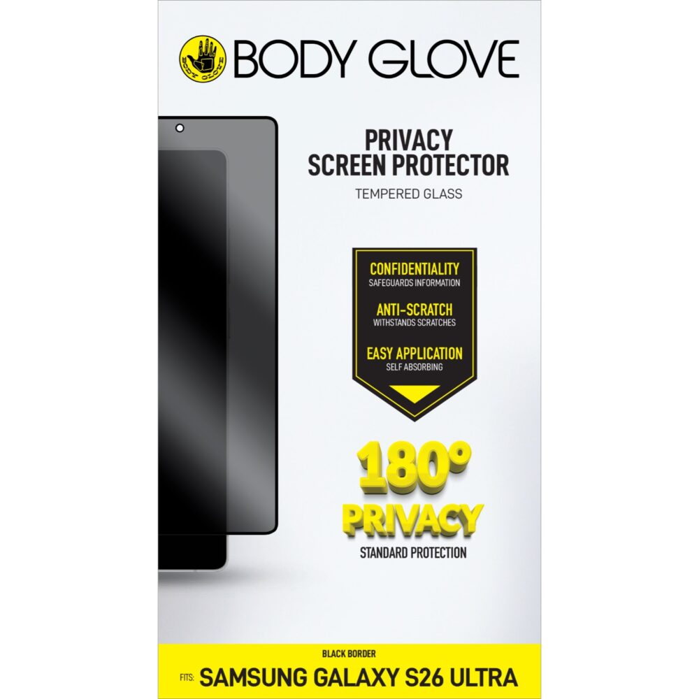 Samsung Galaxy S26 Ultra Body Glove Privacy  Screen Protector – Black Border