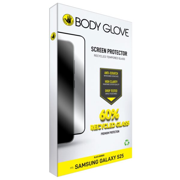 Samsung Galaxy S25 Body Glove Recycled Screen Protector - Black Border - Image 4