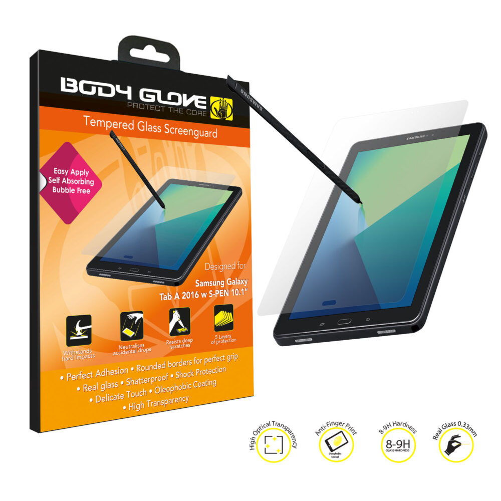 Body Glove Tempered Glass Screen Protector for the Samsung Galaxy Tab A 10.1 (2016) Clear
