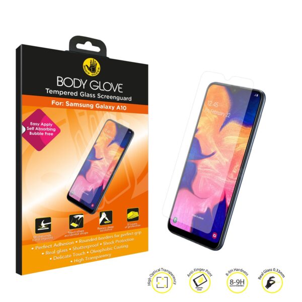 Body Glove Tempered Glass Screen Protector for the Samsung Galaxy A10 Clear