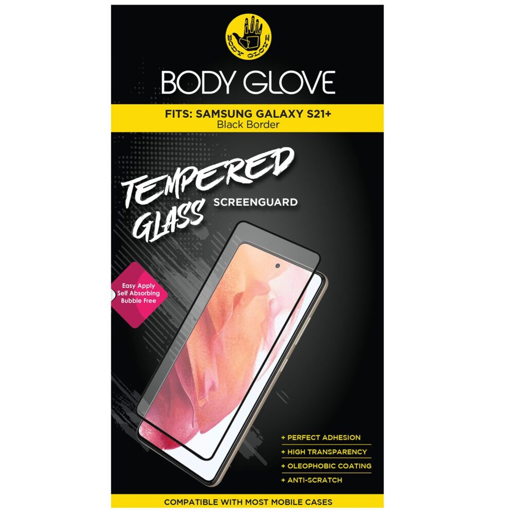 Body Glove Tempered Glass Screen Protector for the Samsung Galaxy S21+ Clear