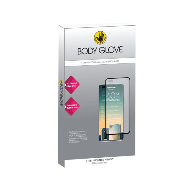 Clear Body Glove 3D Tempered Glass Screen Protector for the Hisense H60 5G