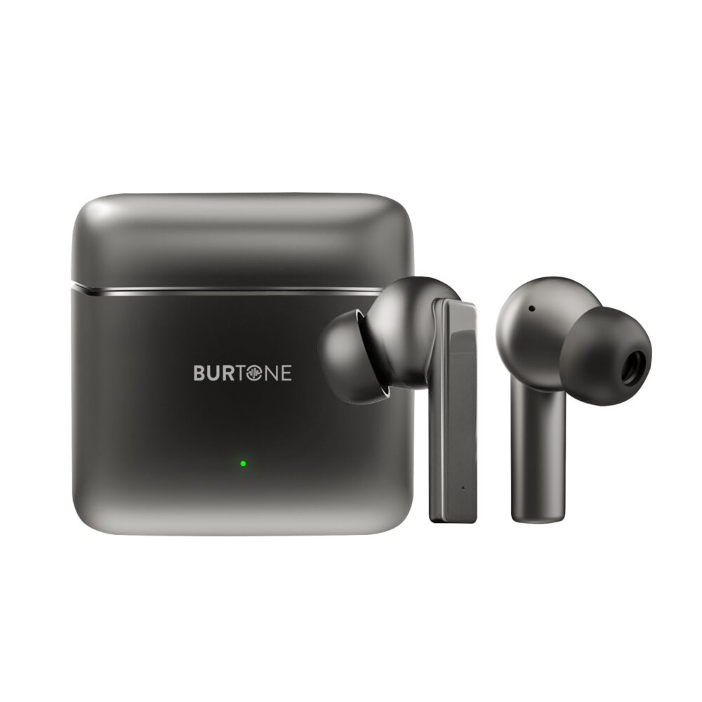 Burtone Bluetooth Metal Series Audio Universal Earphones Grey Wireless Earbuds
