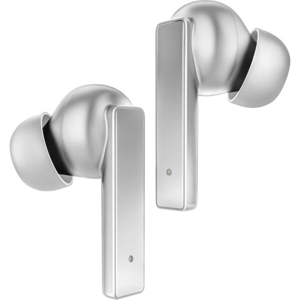 Burtone Bluetooth Wireless Metal Series Audio Universal Earphones Silver Earbuds