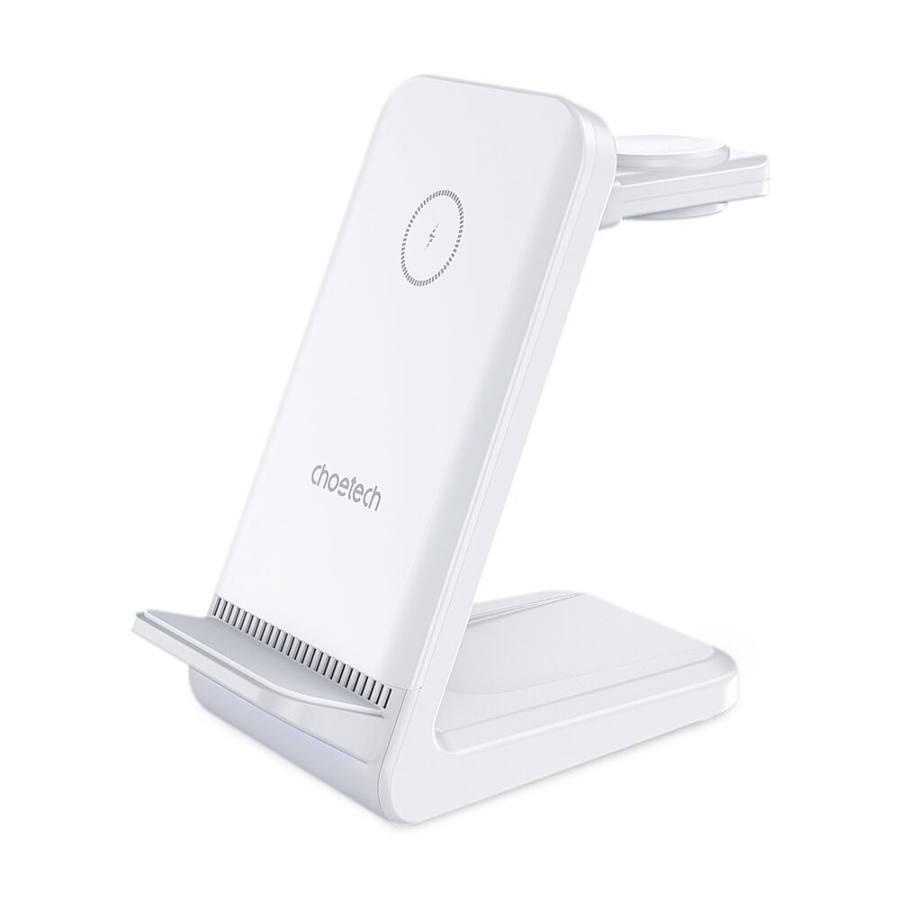 Choetech 15W 3-in1 Magnetic Wireless Charger - White