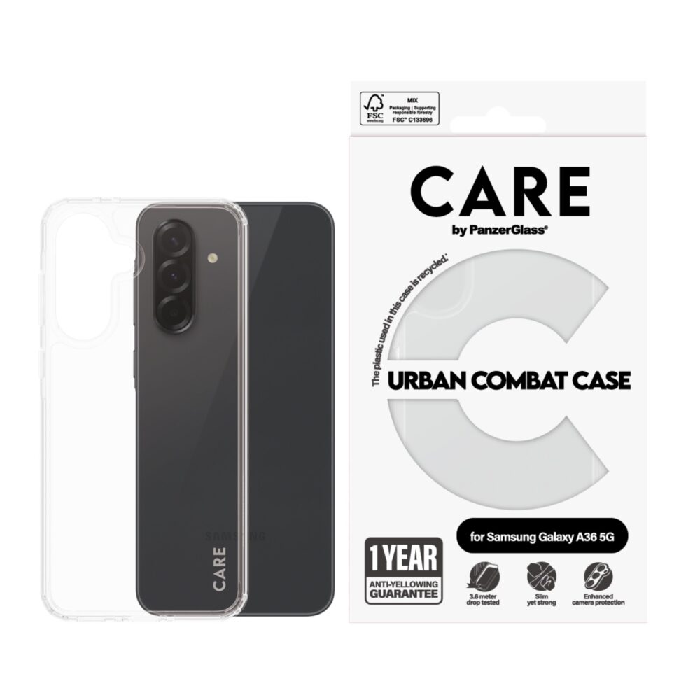 Samsung Galaxy A36 PanzerGlass Urban Combat Case – Clear