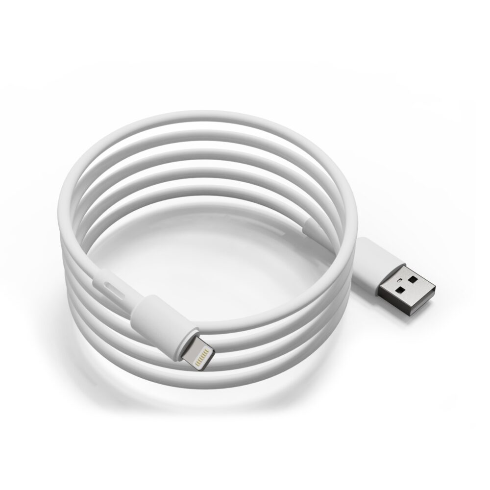 Efficiently charge and sync your devices with this 1 meter white Loopd Lite Lightning cable.