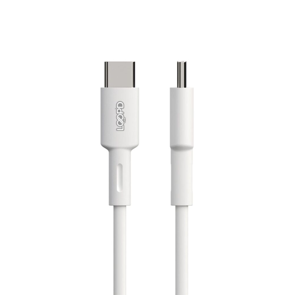 This LOOPD Lite charge and sync Type-C to Type-C cable is suitable for mobile devices with a Type-C socket.