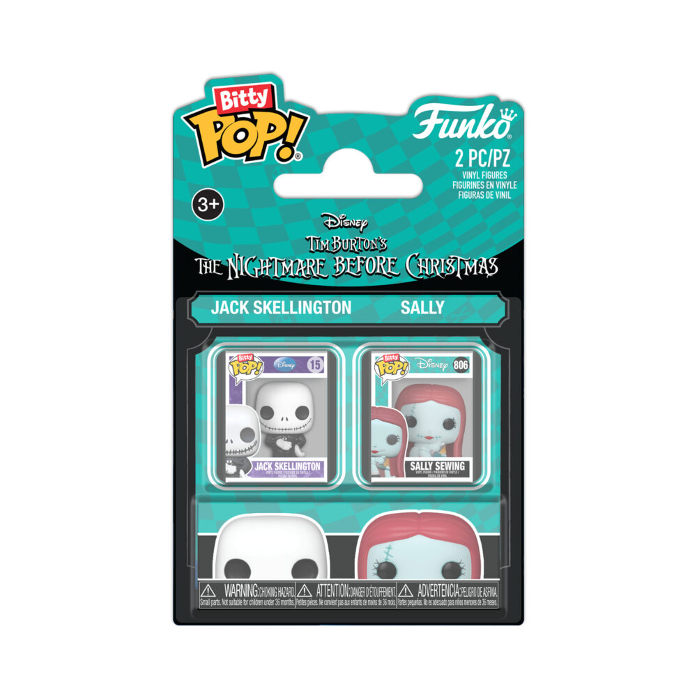Jack Skellington & Sally – The Nightmare Before Christmas Funko Bitty Pop – 2 Pack