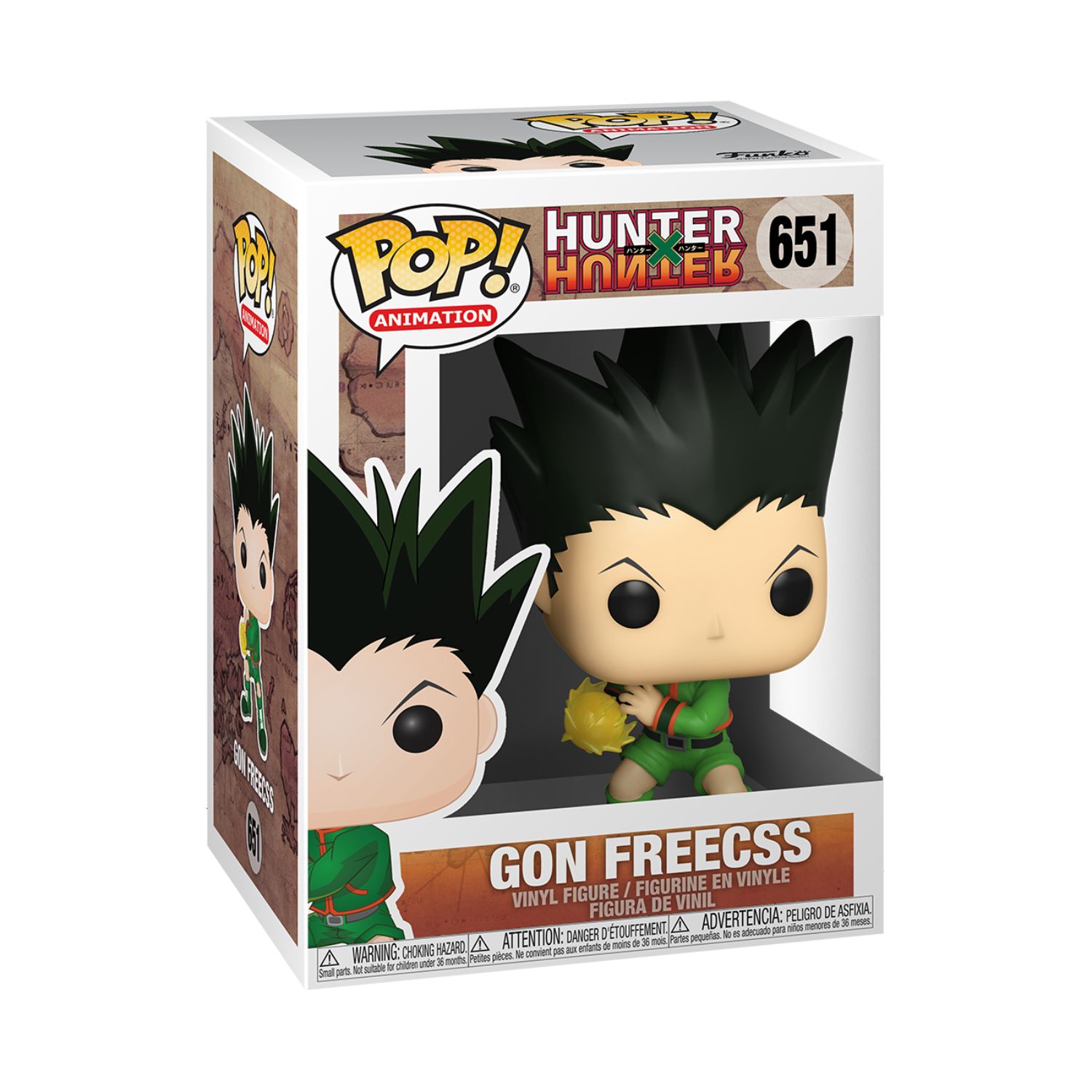 Funko POP Animation Collectible featuring Gon Freecss from Hunter X
