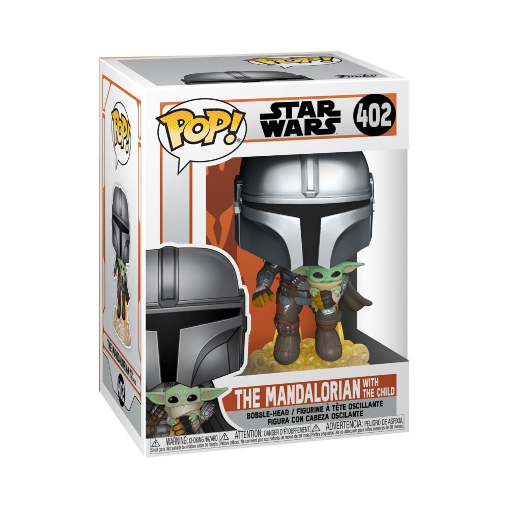 Funko POP Bobble Head Star Wars Collectible featuring The Mandalorian with Child from The Mandalorian
