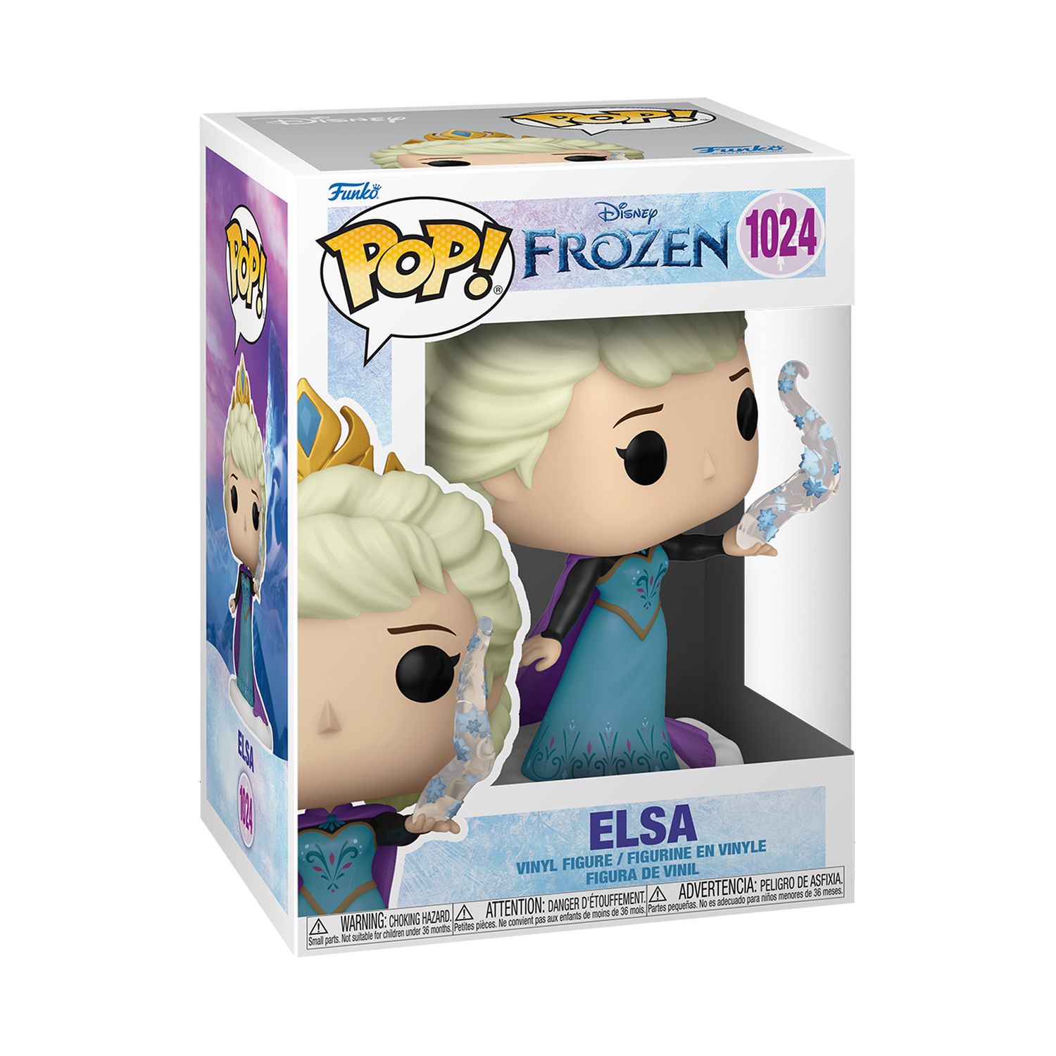 Collect your favourite Disney Princesses as Funko Pop! figures and complete your Disney Ultimate Princess collection with Pop! Elsa with snow flakes. Vinyl figure is approximately 13Cm tall.