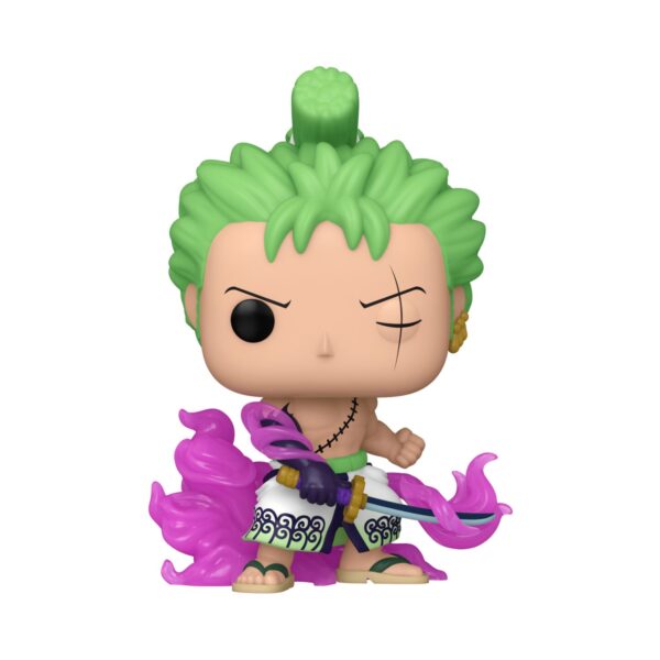 Strengthen your Funko One Piece set and bring Pop! Zoro home. Vinyl figure is approximately 11.9 cm tall.