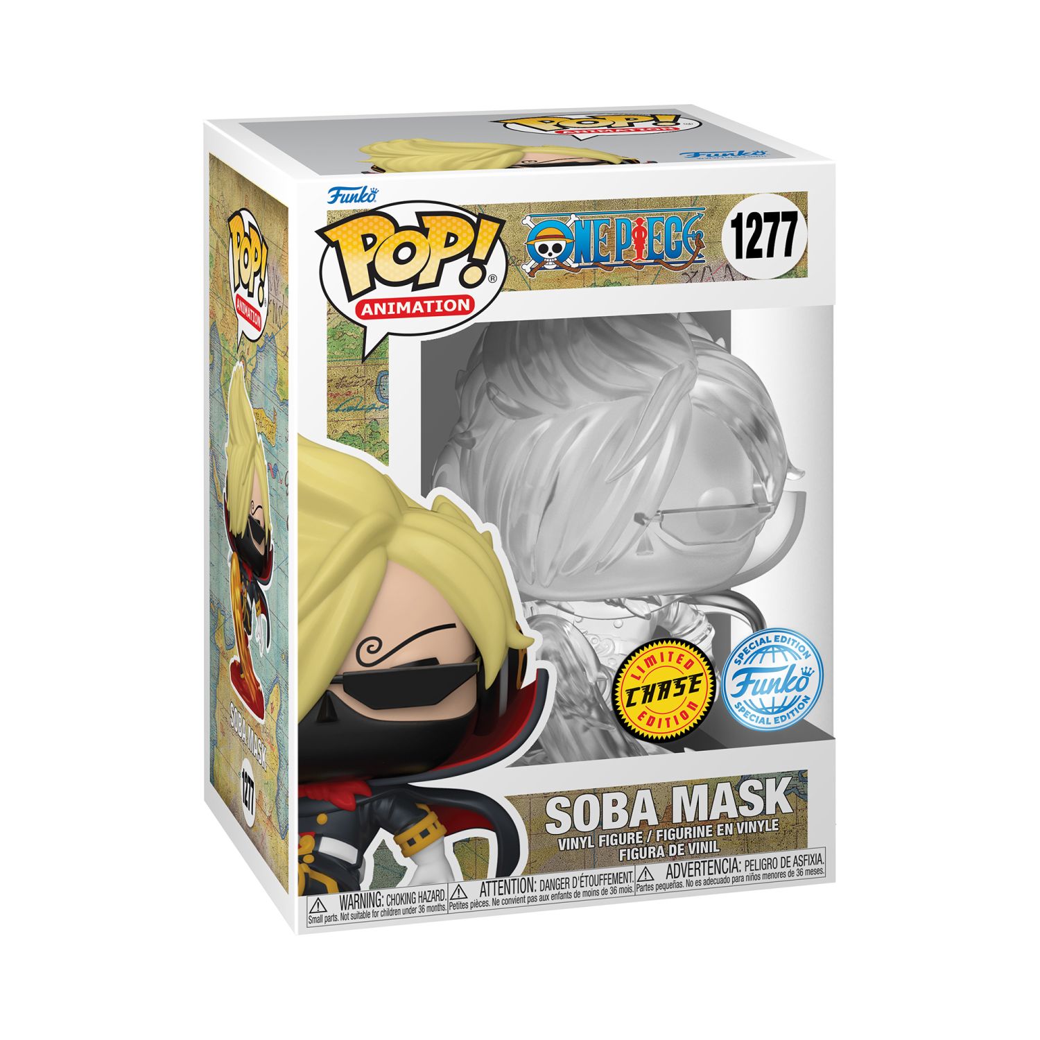 There is a 1 in 6 chance you may find the translucent chase of invisible Pop! Soba Mask. Vinyl figure is approximately 10Cm tall.