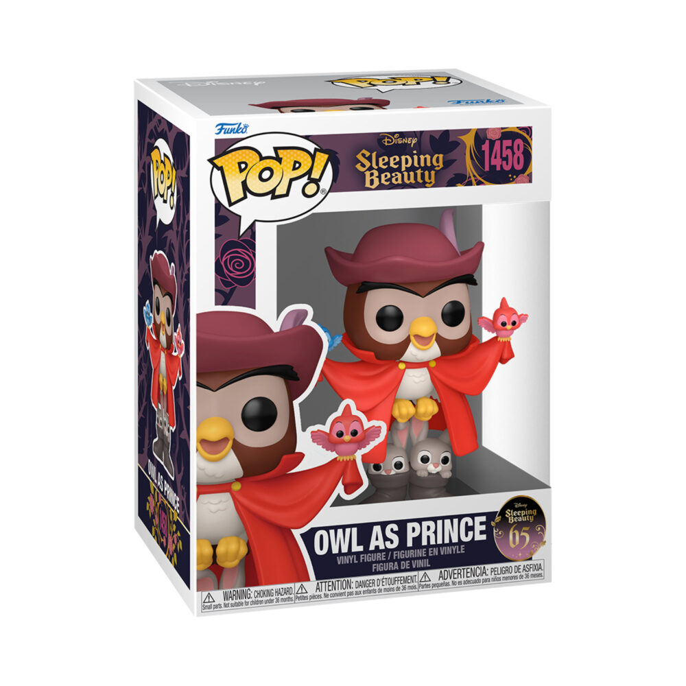 Dive into the enchanted world of Disney's Sleeping Beauty with the charming Disney Sleeping Beauty Owl As Prince Funko Pop Vinyl Figure 1458.