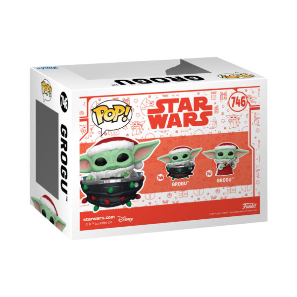 Star Wars The Mandalorian Grogu With Santa Hat In Pram Holiday Funko Pop Bobble Head 746 - Image 2