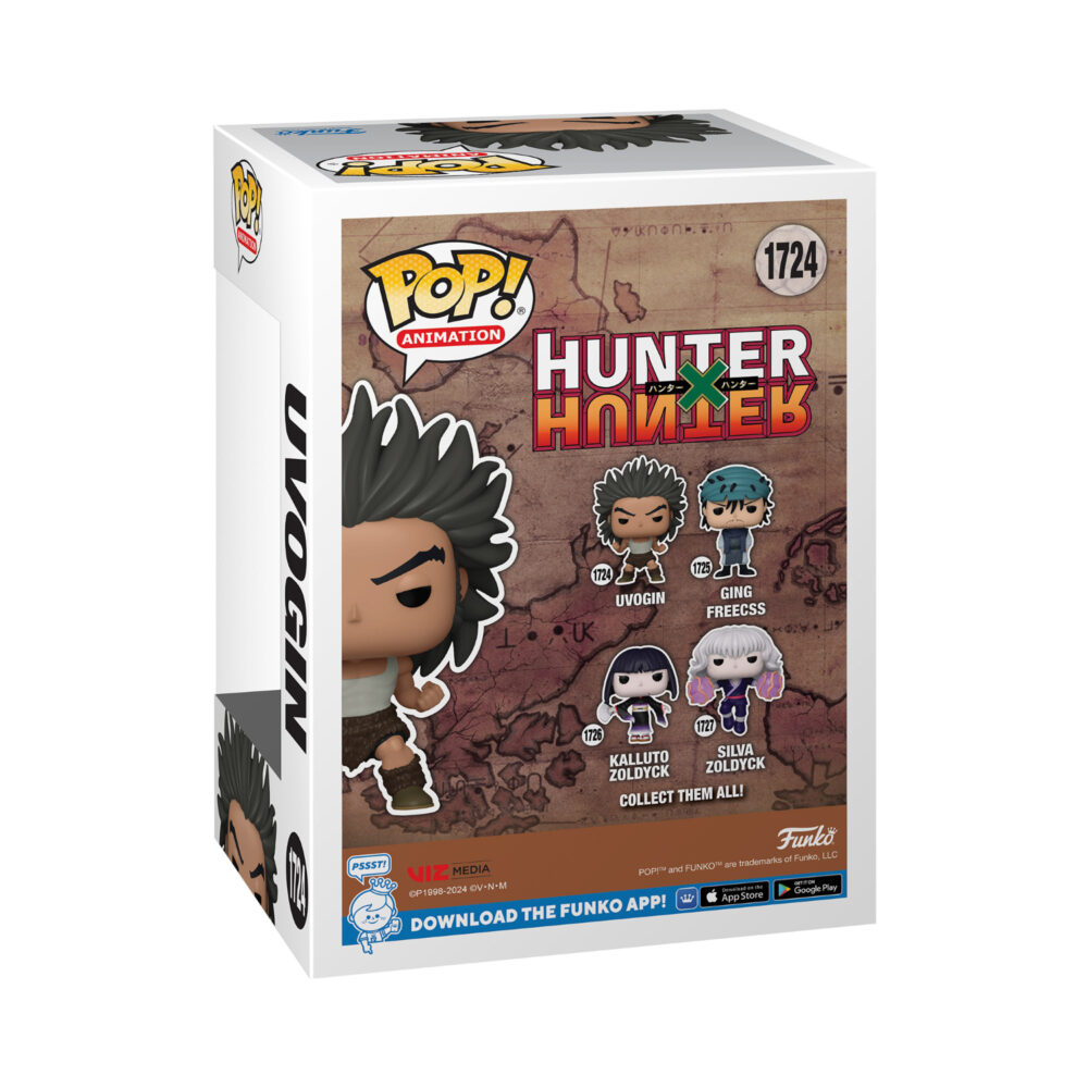 Uvogin Phantom Troupe Funko Pop figure with packaging showcasing the rear design.