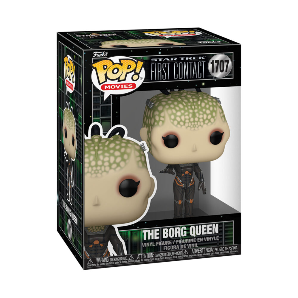 Front view of the Star Trek First Contact Funko Pop The Borg Queen Vinyl Figure #1707 in original packaging.