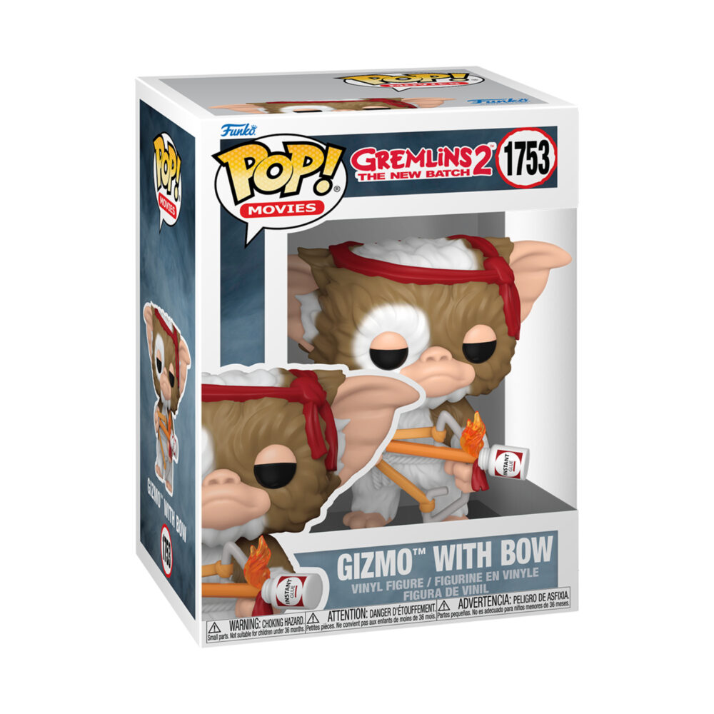 Front view of the Gremlins 2 Gizmo Funko Pop collectable The New Batch vinyl figure #1753 in its original packaging.