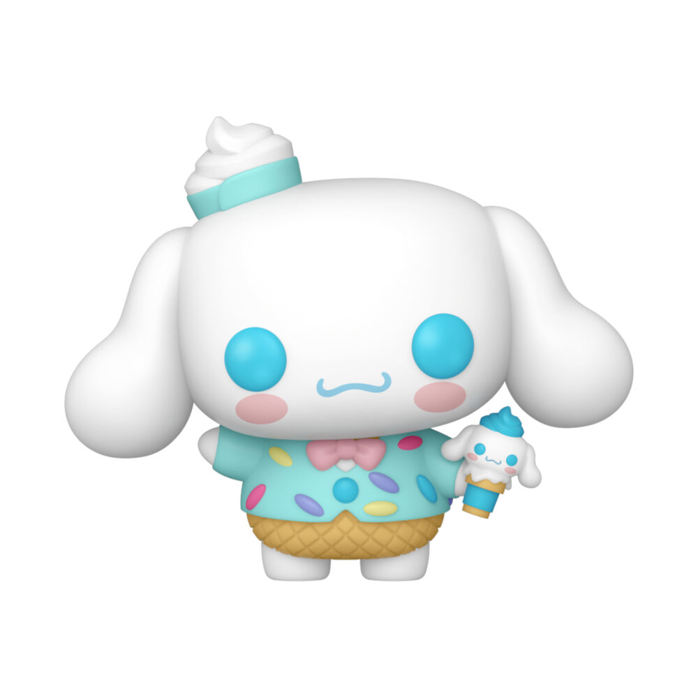 Unboxed Hello Kitty and Friends Cinnamoroll Funko Pop collectable with ice cream vinyl figure #100, showcasing detailed features.