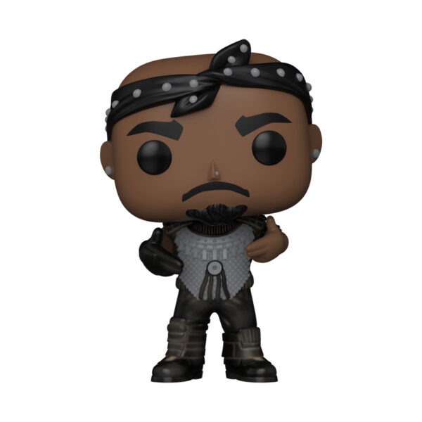 Unboxed Tupac Shakur Funko Pop collectable Rocks vinyl figure #446, showcasing detailed features.