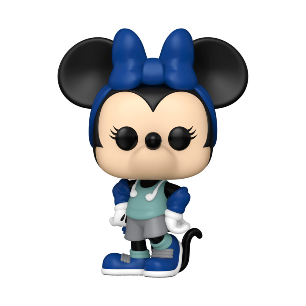 Funko Pop Minnie Mouse in Workout Outfit #1557 figurine from Disney Mickey & Friends displayed outside of its box