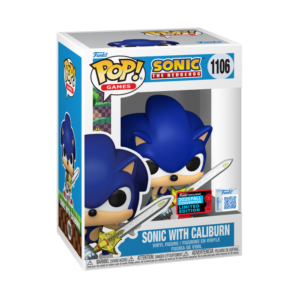 Sonic with Caliburn – Sonic the Hedgehog Funko Pop Figure – 2025 Fall Convention #1106