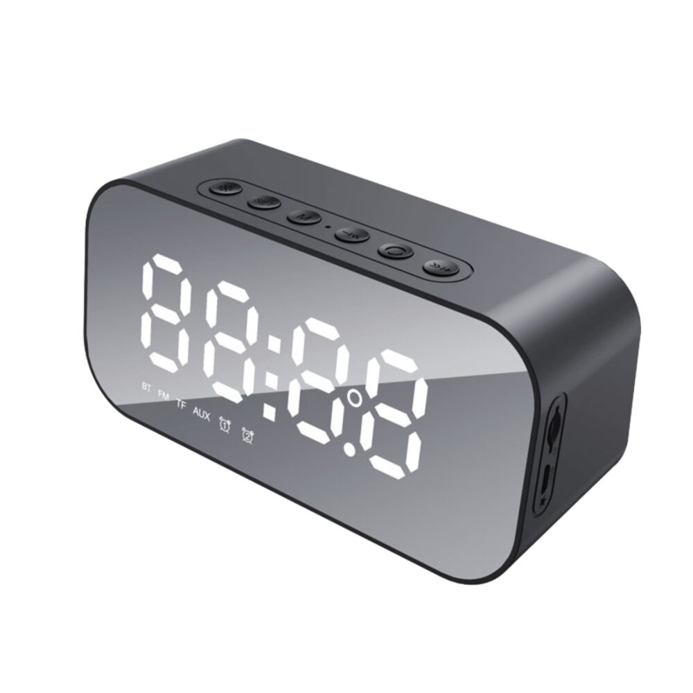 HAVIT Radio Alarm Clock Portable Bluetooth Speaker - Black
