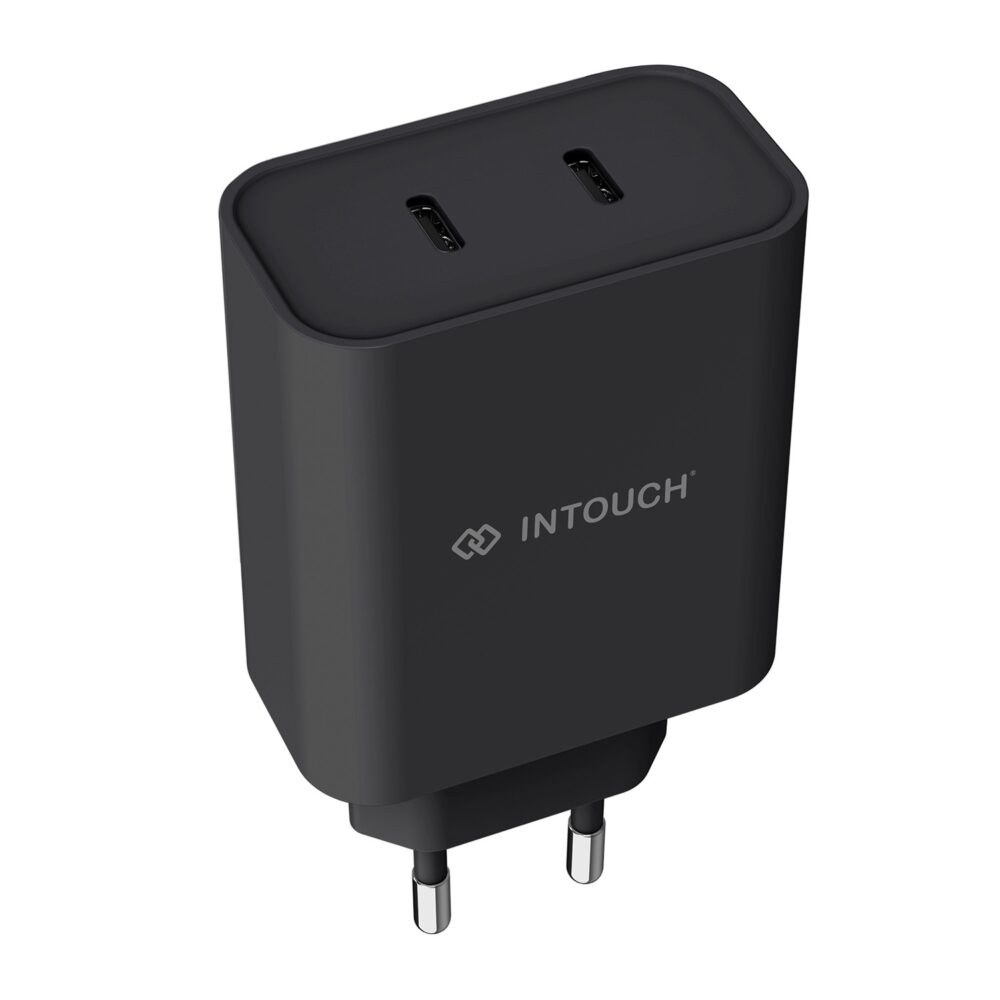 40W INTOUCH PD Wall Charger – 2-Port Black