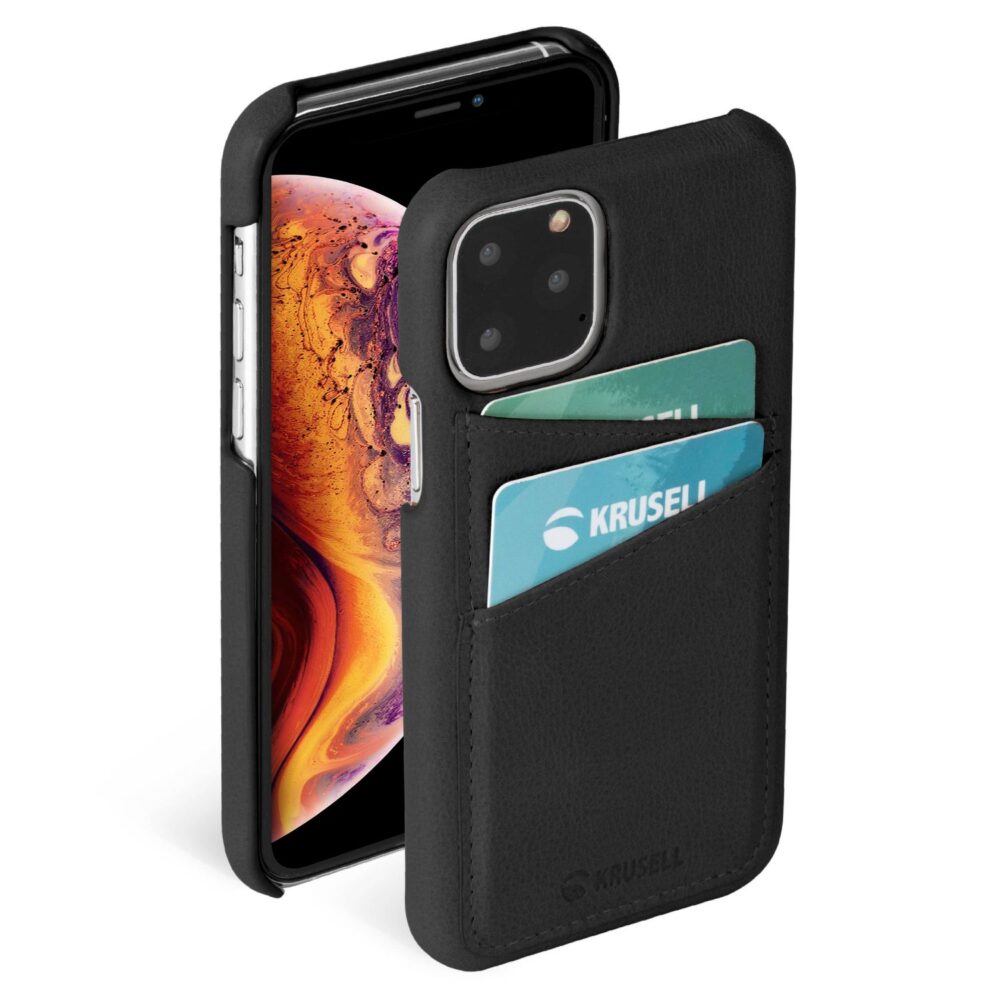 New Krusell Sunne Credit Card Black Backcover Cell Phone Case for the Apple iPhone 11 Pro