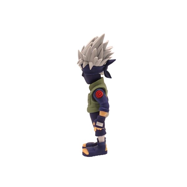 Side view of the Kakashi Minix Figurine, emphasizing his relaxed yet vigilant pose.