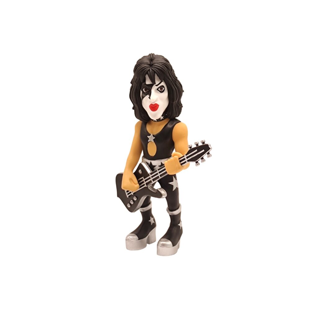 Front view of The Starchild Minix Figurine, showcasing his star-painted face, flamboyant outfit, and confident expression.