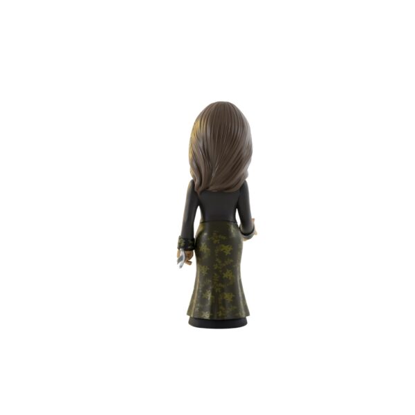 Back view of the Yennefer Minix Figurine, highlighting the intricate details of her magical attire and hairstyle.