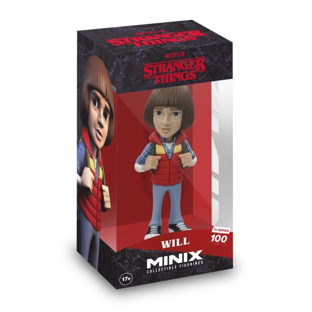 View of the packaging for the Will Minix Figure, featuring window display box design with clear packaging for protection.